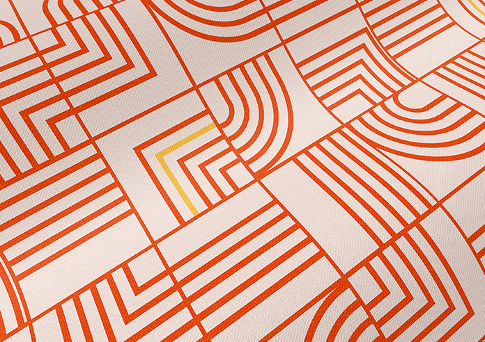 Maze, Orange - Roman Blind - Image 4